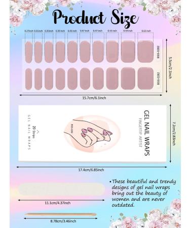 Kalolary Gel Nail Polish Strips Nail Gel Art Sticker Waterproof Full Nail Wraps Decal Sets with Nail File and Stick for Women Girls Nail Art Decor (UV/LED Lamp Required) Nude Pink - Buy Online on GoSupps.com