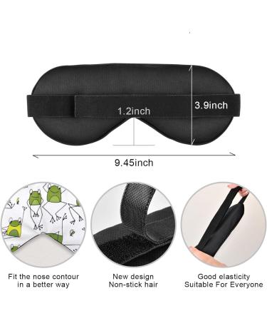 Haskirky Light Blocking Eye Mask | Breathable & Adjustable | For Adults Men and Women | Ideal for Travel, Yoga, Meditation | Funny Frogs Pattern | Deep Sleep Aid - Buy Online on GoSupps.com