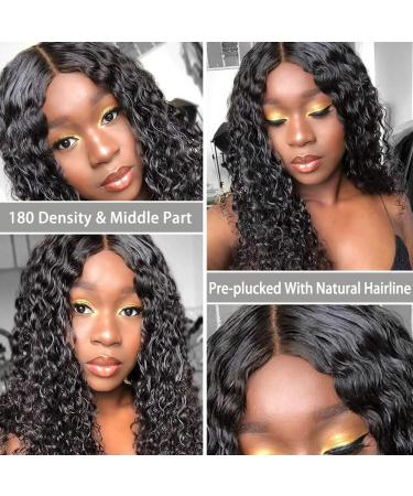 18 Inch Deep Curly Lace Front Wig | 100% Virgin Human Hair | Pre Plucked with Baby Hair | Glueless Closure Wig for Black Women | Natural Color | 180 Density - Buy Online on GoSupps.com