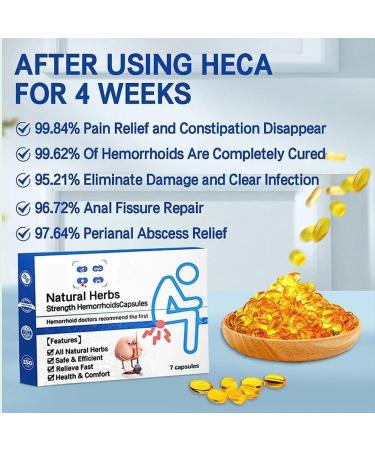 Heca Natural Herbal Hemorrhoid Capsules - 5pcs | Hemorrhoid Relief Treatment Suppositories for Hemeroide Relief, Helps Relieve Discomfort - Buy Online on GoSupps.com