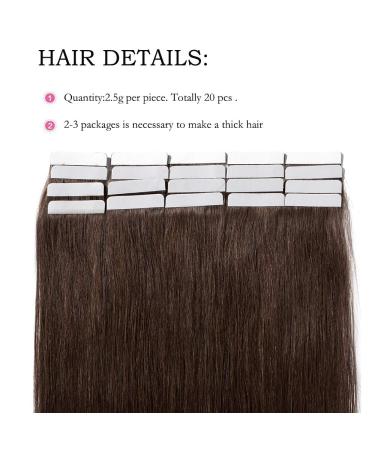 SEGO Hair Extensions 20 Inch - 20 PCS #4 Medium Brown | Premium Quality International Shipping - Buy Online on GoSupps.com