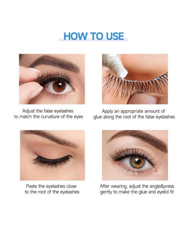 Buy Black Eyelash Glue - Long Lasting Waterproof Lash Adhesive for Extensions - Fast Drying Super Strong Hold Easy to Use - Buy Online on GoSupps.com