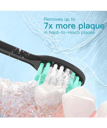 8 Pack Replacement Toothbrush Heads for Aquasonic Black Series and Vibe Series - Compatible with Black Series Pro and Duo Pro (Black) - Buy Online on GoSupps.com