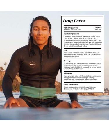 SurfDurt Organic Reef Safe Sunscreen SPF 30 - Water Resistant - Eco-Friendly - 2oz Bamboo Container - Made in USA - Buy Online on GoSupps.com
