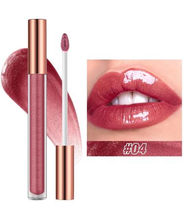 Lip Plumping Gloss Professional Makeup Lip Oil Shiny & Moisturizing Lip Gloss Glitter Lip Gloss Moisturizing Liquid Lipstick Glossy Lip Oil (#04 m) - Buy Online on GoSupps.com