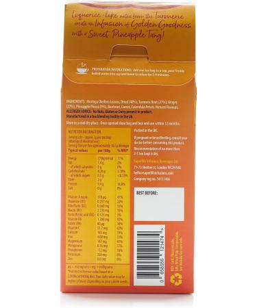 Superlife Infusions Moringa Infused Tea 15 Tea Bags Turmeric Golden Glow - Buy Online on GoSupps.com