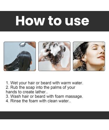  ZLHHRZJX Grey Hair Soap Sesame Ginseng Black Soap Deep Cleansing Shampoo Hair & Beard Soap for Oily Scalp Unisex Use Moisturizing & Volumizing - Buy Online on GoSupps.com