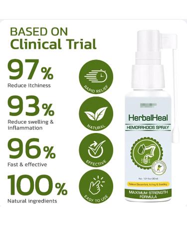 HerbalHeal Herbal Hemorrhoids Spray Hemorrhoids Spray GFOUK Herbal Hemorrhoid Relief Spray HerbalHeal Hemorrhoids Spray Fast Relief of Hemorrhoids and Anal Fissures (1PC) - Buy Online on GoSupps.com