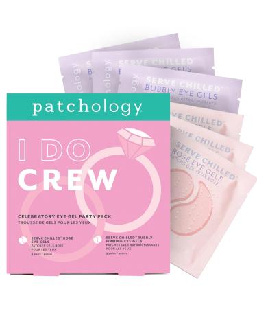 Patchology Hydrating Under Eye Gel Patches I Do Crew Bridesmaid Gift Set with Ros & Bubbly Serve Chilled Eye Masks (6 Count) Cooling Depuffing Skincare for Bridal Prep Gifting & Self-Care