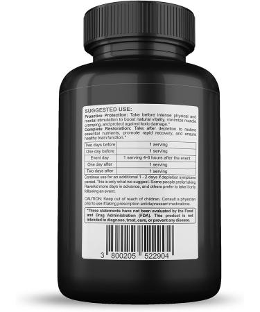 Party & Rave Recovery Cure - Neurotoxicity Protection Supplement (60 Capsules) - Buy Online on GoSupps.com