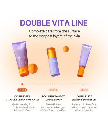 DERMALOGY by NEOGENLAB Double Vita Capsule Cleansing Foam Vitamin-Rich Daily Face Cleanser with AHA/BHA & Yuzu Lime Extract Brightening & Hydrating Gel-to-Foam Cleanser All Skin Types 5.07 fl oz - Buy Online on GoSupps.com