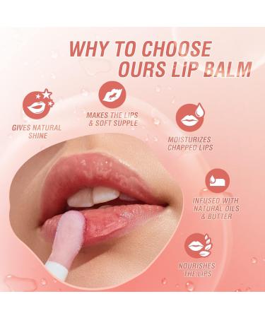 BANGFENG 2Pack Hydrating Lip Glow Oil Plumping Tinted Lip Balm Set - Long Lasting & Nourishing Non-Sticky Formula - Buy Online on GoSupps.com