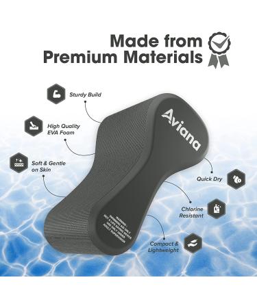 Pull Buoy Swim Training Leg Float for Adults & Youth - Improve Pool Strokes & Upper-Body Strength | EVA & BPA Free - Black - Buy Online on GoSupps.com