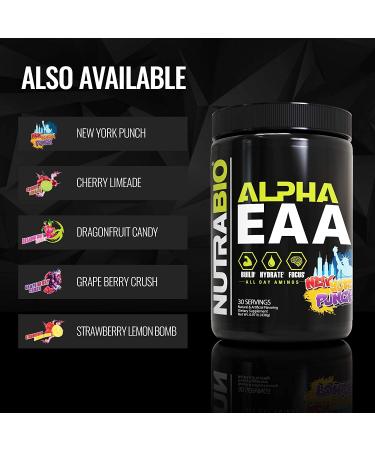 NutraBio Labs Alpha EAA Grape Berry Crush - Essential Amino Acids 0.98 lb (444g) - Buy Online on GoSupps.com