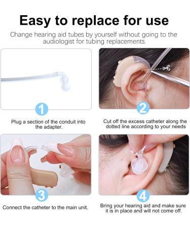 10pcs Hearing Aid Tubes Lightweight Sturdy Hearing Aid Tubes NHS Suitable for Most Hearing Aids Tubes Flexible Hearing Aid Tubing Replacement Transmitting Clear Sound - Buy Online on GoSupps.com