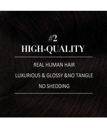 Youngsee Clip-In Extensions | Real Hair Brown 40 cm | Smooth Remy Hair Extensions (120g) - Dark Brown 7PCs - Buy Online on GoSupps.com