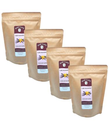 HOP CAFE Pack 72 Soft Vanilla Flavored Coffee Pods for Senseo