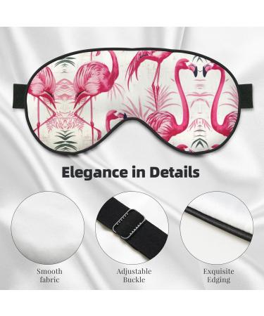 Flamingos On White Sleep Mask | Adjustable & Breathable Eye Mask for Comfortable Sleep - Shop Now - Buy Online on GoSupps.com