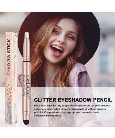 Eyeshadow Stick Pencil Waterproof Glitter Eyeshadow Pencil Highlighter Stick for Women Eye Brightener Highlighter Eyeliner Crayon Make up for Vacation Dating Shopping 02 - Buy Online on GoSupps.com