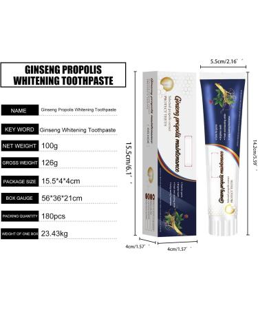 Ginseng Propolis Toothpaste Eliminates Bad Breath Protects Gums and Teeth Removes Plaque and Stains Delivers Lasting Freshness.(5pcs) - Buy Online on GoSupps.com