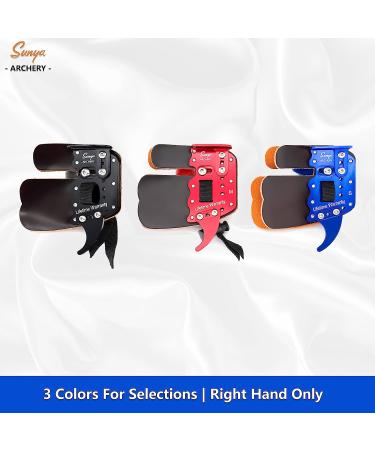 SUNYA Archery Finger Tab | Cow Leather Pad + Aluminum Plate | Adjustable Guard for Recurve Bow - Medium Blue - Buy Online on GoSupps.com