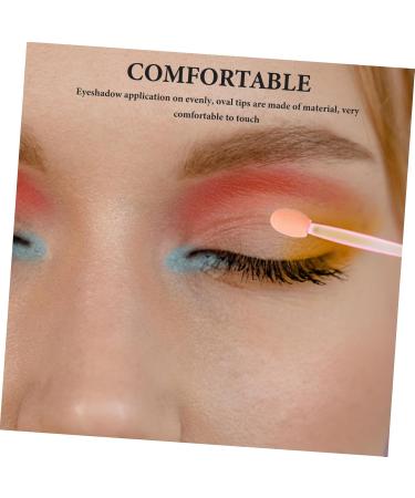 FOYTOKI 100pcs Eye Shadow Stick Eyeshadow Eye Makeup Tools Eyeliner Brush Para Mini Comestic Emulsion Pink 6.20X0.50X0.50CM Pink - Buy Online on GoSupps.com