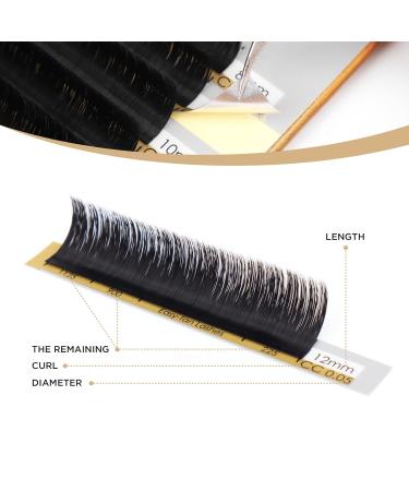 LASHVIEW Easy Fan Volume Lashes - Silk Semi-permanent Handmade Auto-Fan Eyelashes (0.07-C 8-15mm Mixed) for Professional Salon Use - Buy Online on GoSupps.com