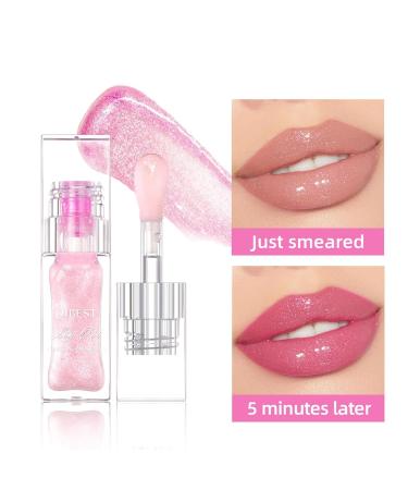 Color Changing Lip Oil | Moisturizing Shimmery Pink Gloss | Long Lasting Lip Glow & Tint | International Shipping Available - Buy Online on GoSupps.com