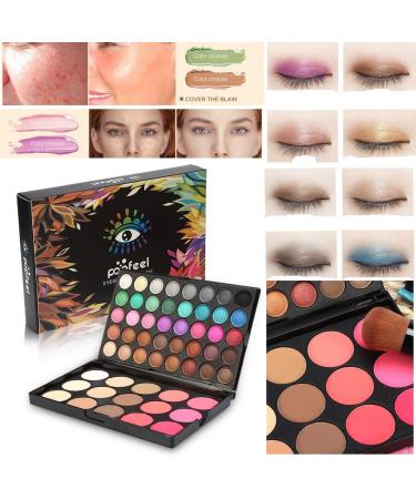 Filfeel 40 Colors Eyeshadow Palette & 15 Colors Concealer Set | Highly Pigmented Makeup Kit for Stunning Eye Looks - Buy Online on GoSupps.com