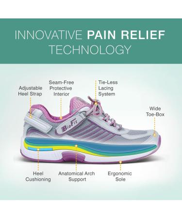 Orthofeet Women's Orthopedic Tie-Less Sneakers - Verve 8 Wide Fuchsia - Buy Online on GoSupps.com