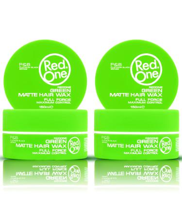 Kirmizigul RedOne Matte hair wax green 150 ml ultra hold hair wax for men and women coconut scent maximum control 2 pieces