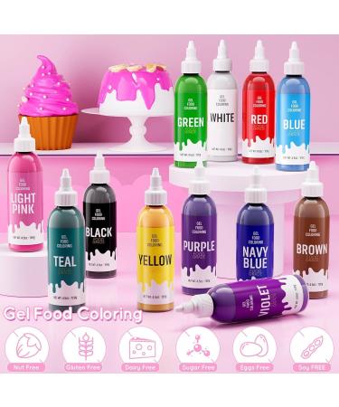 Nomeca Food Coloring Gel for Baking 128g Cake Food Coloring High Concentrated Vibrant Gel Food Dye for Easter Egg Icing Fondant Macaron Frosting Cookie Gluten Free Vegan Tasteless (123 ml (Pack of 1)) - Buy Online on GoSupps.com