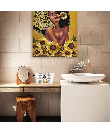 God Says I Am Unique Makeup Bag - African American Inspirational Cosmetic Pouch - Buy Online on GoSupps.com