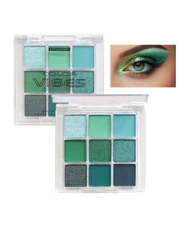 Buy Green Eyeshadow Palette | Highly Pigmented Glitter Makeup | Long-Lasting Waterproof Eye Shadow for Professionals - Buy Online on GoSupps.com