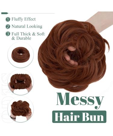 SEGO Auburn Large Bun Hairpiece with Elastic Band - Hair Tie & Extensions for Women - Ponytail Braid (55g) - Buy Online on GoSupps.com