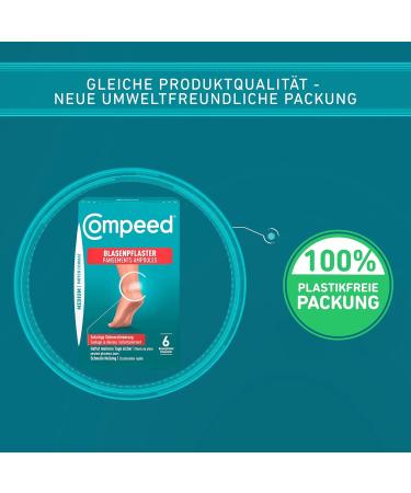 Compeed Blister Plaster Medium - Hydrocolloid Heel Blister Protection Pack of 6 | Fast International Shipping - Buy Online on GoSupps.com