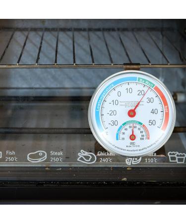 Analog Thermometer Indoor Outdoor Mini Round Thermometer Temperature Garden Hygrometer Tester Weather Humidity Meters - Buy Online on GoSupps.com