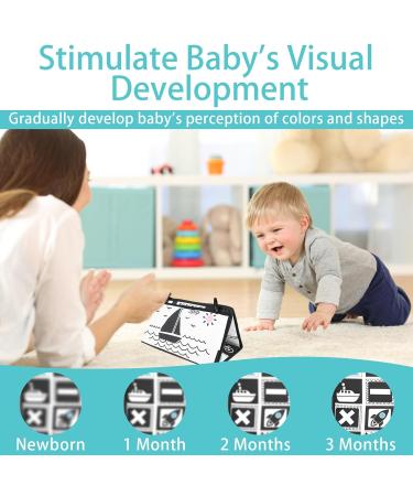 Shop Soft Contrast Baby Books with Mirror | Black & White Toys for Infants - Perfect for Baby Girls - Buy Online on GoSupps.com
