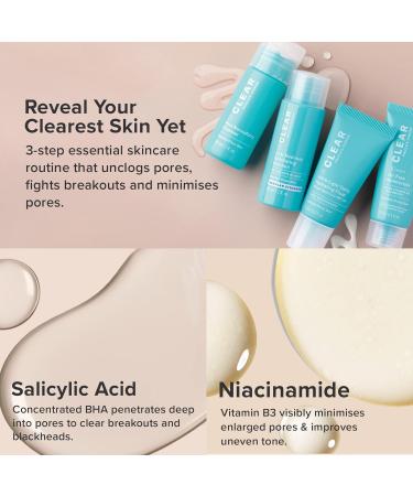 Paula's Choice Clear Skin Essentials: 3-Step Acne Treatment Routine - Cleanser Peeling & Moisturizer for All Skin Types - Travel Size for Blemish-Free Skin - Buy Online on GoSupps.com