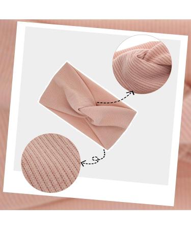 Cylebel 4-Piece Hair Band Set | Stylish Elastic Turban Headbands for Women & Girls - Headscarves in Black Gray Pink & Khaki - Cute Hair Accessories for All Occasions - Buy Online on GoSupps.com