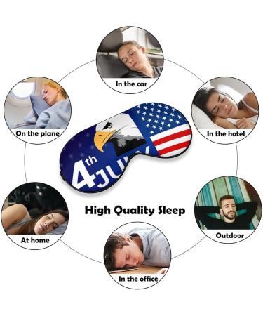 4th of July Independence Day Sleep Mask | Adjustable Strap Eye Cover for Women Men | Blackout Blindfold for Yoga Travel Nap - Buy Online on GoSupps.com