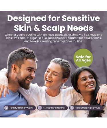 Marie Originals Eczema & Psoriasis Nourishing Shampoo and Conditioner Bundle Itchy Scalp Relief Dry Scalp Shampoo & Hydrating Conditioner with Tea Tree Lavender & Peppermint 8 oz Each - Buy Online on GoSupps.com