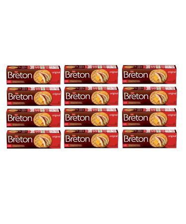 Breton Original Plant Based - Light Crispy and Irresistible Crackers 200g (Case of 12)