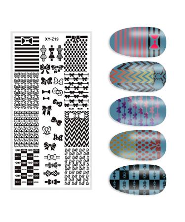 DANNEASY 6Pcs Nail Stamping Set - Geometry, Stripes, Butterfly Design | Manicure Stamp Kit with Stamper, Scraper, and Storage Bag - Buy Online on GoSupps.com