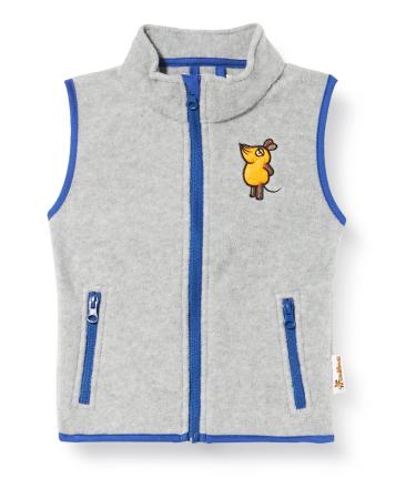 Playshoes Unisex Kid's Fleece Weste Outdoor top 116 grey/melange The Mouse