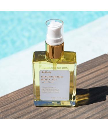 Bonblissity Nourishing Body Oils for Women 2oz Travel Size - Vanilla Scented Body Oil Non-Greasy Non-Comedogenic Vitamin E Hydrating Moisturizer for Men and Women with Dry or Sensitive Skin - Buy Online on GoSupps.com