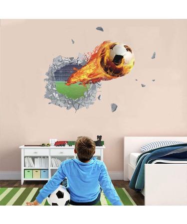 ANHUIB 3D Football Wall Stickers - Boys Bedroom Decor - Nursery Soccer Sport Decal - Kids Room Playroom Wall Decor - Buy Online on GoSupps.com