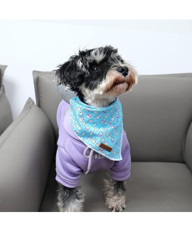 Pet Easter Gift Dog Bandana - Washable Rabbit Egg Design Scarf for Dogs | Adjustable Bib for Small, Medium, Large Dogs (L Blue) - Buy Online on GoSupps.com