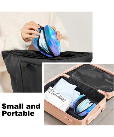 Portable Bluish Violet Sanitary Napkin Storage Bag for Women & Girls - Silent Menstrual Cup Holder - Buy Online on GoSupps.com