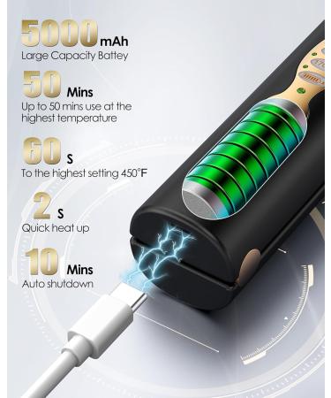 ISIX Cordless Hair Straightener & Curler 2 in 1 - Pure Titanium Mini Flat Iron Dual Voltage Quick Heat 3 Temp Settings for Fine Hair - Perfect Travel Gift - Buy Online on GoSupps.com